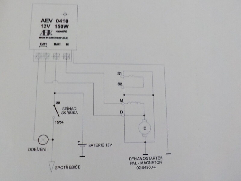 Regulační relé dynama 12V 150W české