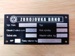 Výrobní štítek Z25