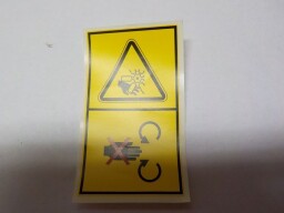 Štítek výstraha - rotující části ventilátor