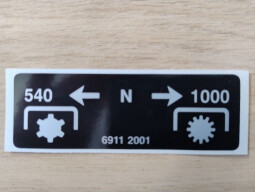 Štítek vývodového hřídele