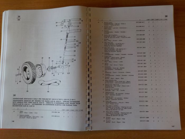 Katalog náhradních dílů Zetor 5011-7045