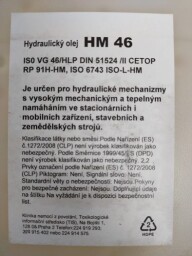 Hydraulický olej OHHM46 Paramo 10L