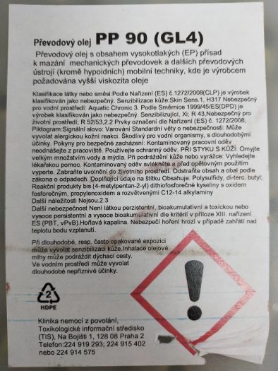 Převodový olej PP90 - 10 litrů