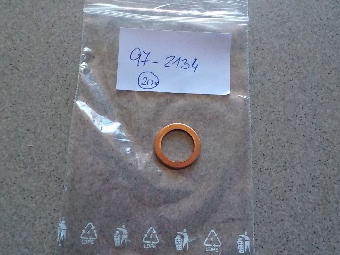 Těsnicí podložka 14x20x1,5 měď