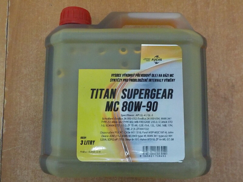 Převodový olej 3 L Fuchs Titan Supergear MC 80W90