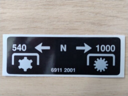Štítek vývodového hřídele