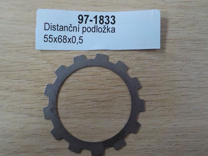 Distanční podložka 55x67x0,5 mm 