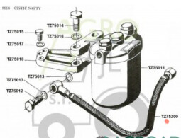 Hadice od palivového kohoutu k čističi